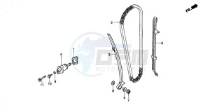 TRX200 FOURTRAX 200 drawing CAM CHAIN