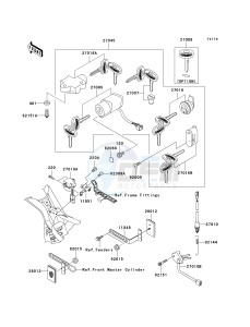 VN 1500 T [VULCAN 1500 CLASSIC] (6F) T6F drawing IGNITION SWITCH_LOCKS_REFLECTORS