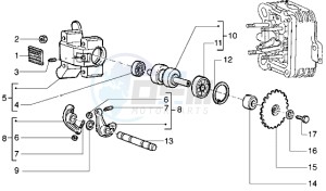 Liberty 125 drawing Rocker levers support