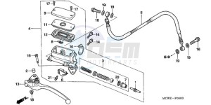 VFR8009 Ireland - (EK / MME) drawing CLUTCH MASTER CYLINDER