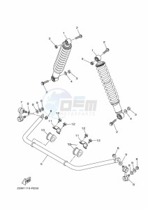 YFM700FWBD KODIAK 700 EPS (BGF8) drawing REAR SUSPENSION