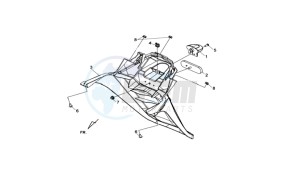 MAXSYM 400 EFI drawing REAR FENDER