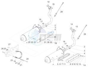 MP3 500 Sport Business ABS (NAFTA) drawing Silencer