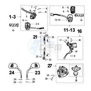 VIVA DA drawing BRAKE SYSTEM HENTONG / DOMINO BRAKE LEVER