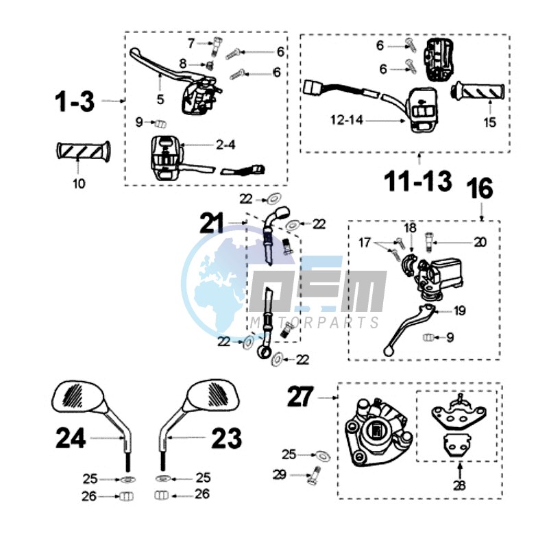 BRAKE SYSTEM HENTONG / DOMINO BRAKE LEVER