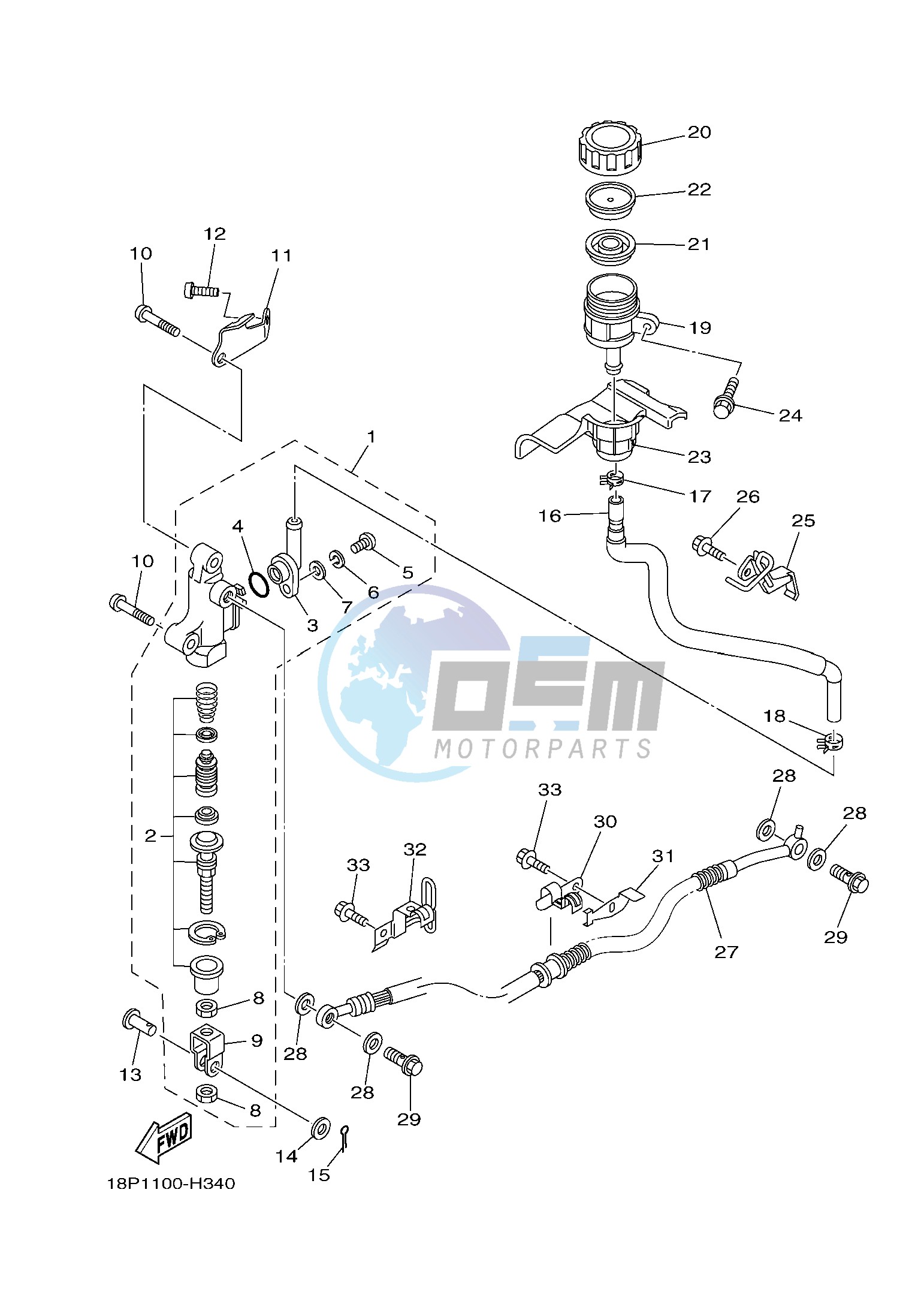 REAR MASTER CYLINDER