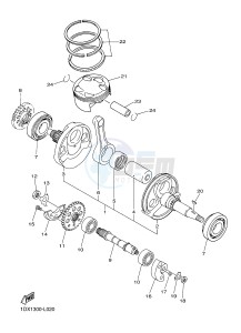 WR450F (1DX1 1DX2) drawing CRANKSHAFT & PISTON