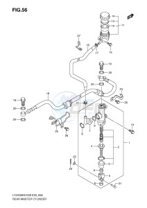 LT-Z400 (E28-E33) drawing REAR MASTER CYLINDER