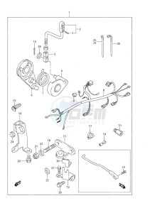 DF 9.9 drawing Remote Control Parts Non-Remote Control