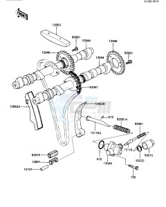 ZN 1100 B [LTD SHAFT] (B1-B2) [LTD SHAFT] drawing CAMSHAFTS_CHAIN_TENSIONER