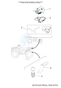 YFM450FWBD KODIAK 450 (B5R2) drawing WVTA ELECTRICAL, TOW HITCH