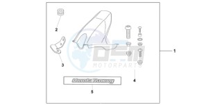 CBR1000RRA Europe Direct - (ED / HRC) drawing HUGGER CANDY TAHTIAN BLUE