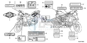 VFR1200XC drawing CAUTION LABEL