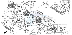 CBR600F drawing CARBURETOR ASSY. (CBR600FS/3S/T/3T/SET)