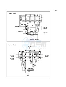 NINJA ZX-6R ZX636-C1H FR GB XX (EU ME A(FRICA) drawing Crankcase Bolt Pattern