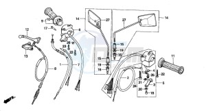 C50S drawing HANDLE LEVER/SWITCH/CABLE (C50SP/C50ST)