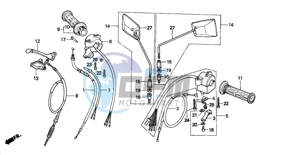 HANDLE LEVER/SWITCH/CABLE (C50SP/C50ST)