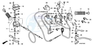 TRX420TMA Australia - (U / 2WD) drawing HANDLE LEVER/SWITCH/CABLE