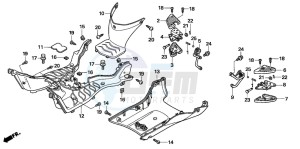 SH125R drawing FLOOR PANEL/PILLION STEP