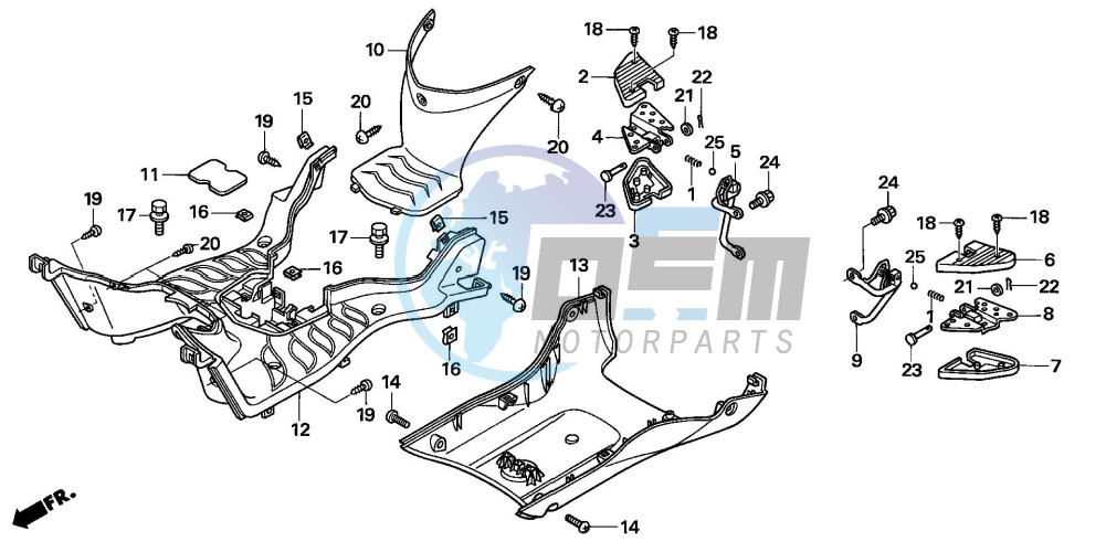 FLOOR PANEL/PILLION STEP