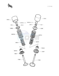 KZ 750 F [LTD SHAFT] (F1) [LTD SHAFT] drawing VALVES