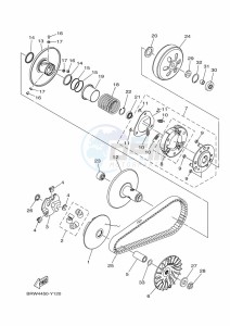 CZD300-A XMAX 300 (BY34) drawing CRANKCASE COVER 1