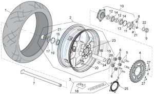 Tuono V4 1100 RR (USA-CND) USA-CND drawing Rear Wheel