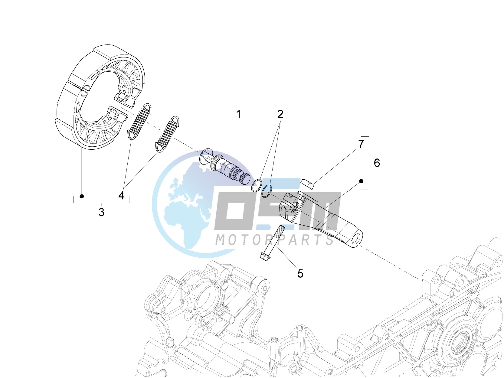 Rear brake - Brake jaw