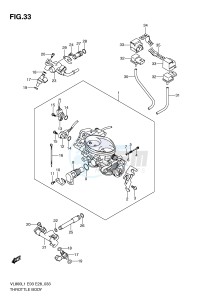 VL800 (E3-E28) VOLUSIA drawing THROTTLE BODY (VL800TL1 E3)