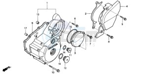 CBF250 drawing LEFT CRANKCASE COVER