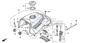 TRX300 FOURTRAX drawing FUEL TANK