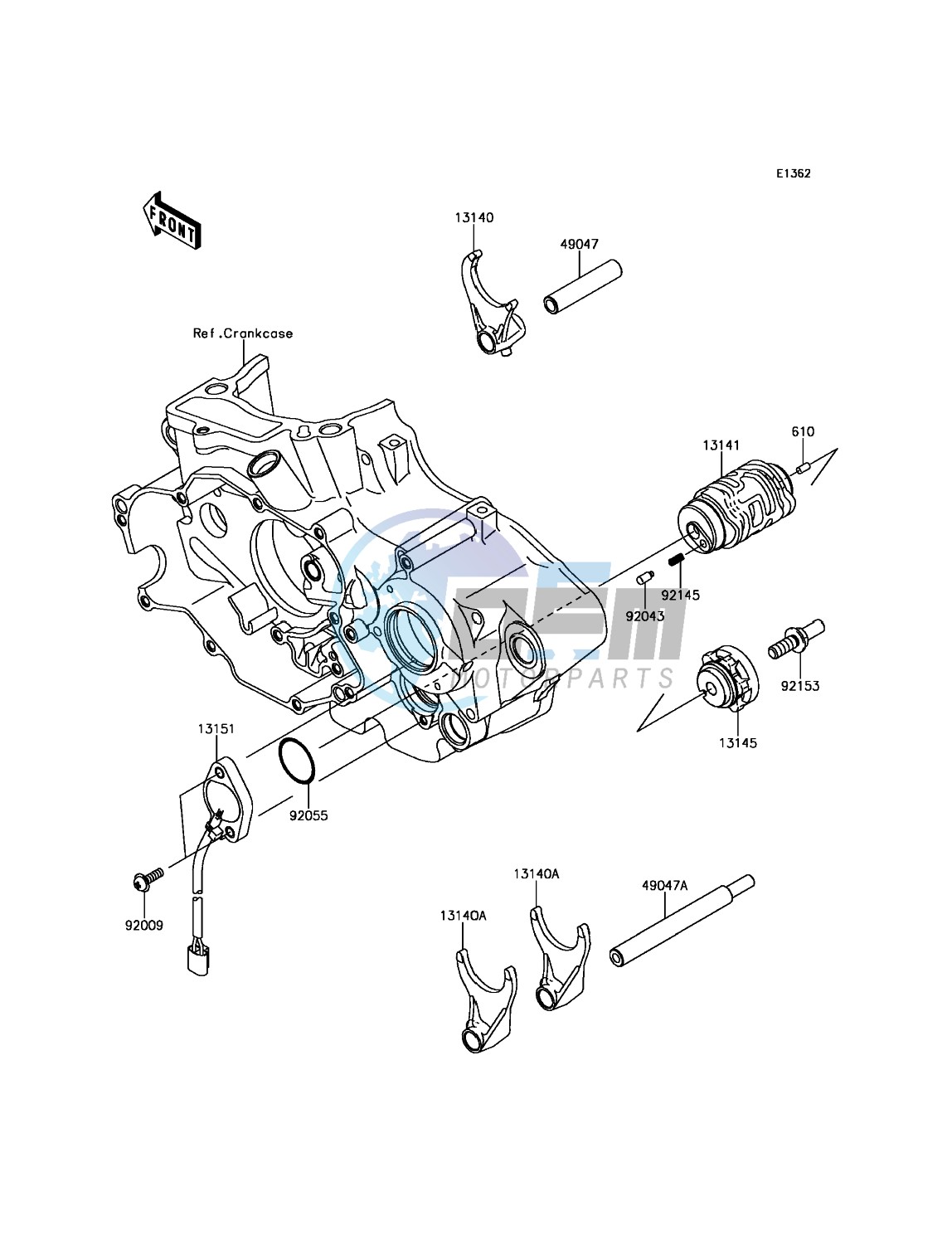 Gear Change Drum/Shift Fork(s)