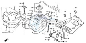 TRX350FE FOURTRAX 350 4X4ES drawing FUEL TANK