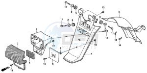 PK50M drawing REAR FENDER (PK50S-H)