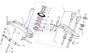 RSV 1000 Tuono drawing Steering