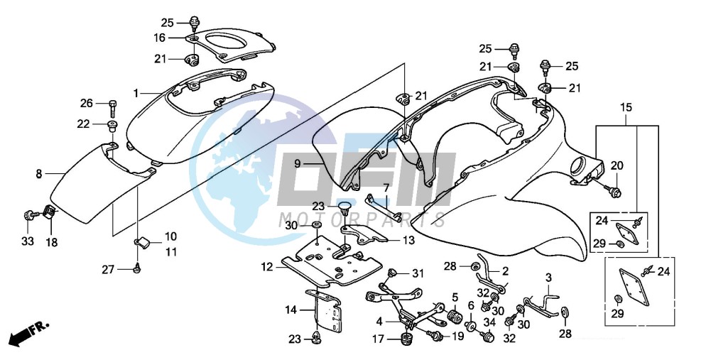 FRONT FENDER (TRX300EX'01-'06)