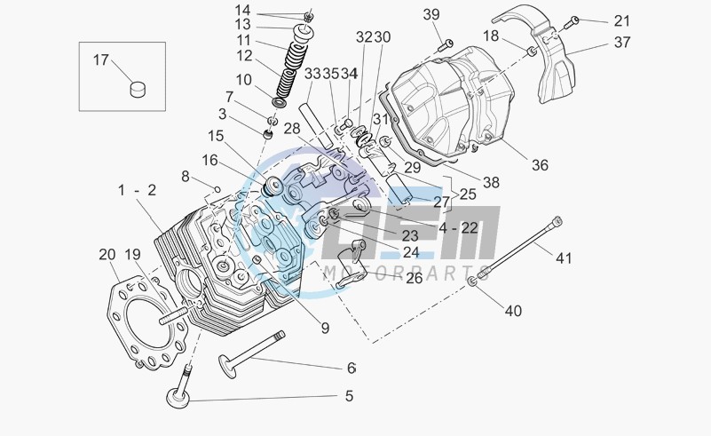 Cylinder head and valves