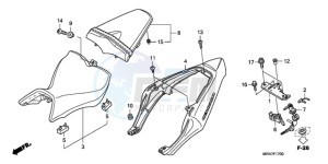 CB1000RA France - (F / CMF) drawing SEAT/SEAT COWL