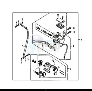 FIDDLE III 50 (XA05W5-EU) (L8-M0) drawing FRONT BRAKE MASTER CYLINDER