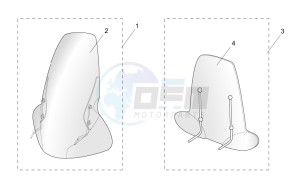 Leonardo 125-150 drawing Acc. - Windshields