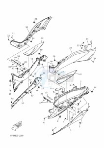 CZD300-A XMAX 300 (BY34) drawing STAND & FOOTREST 2