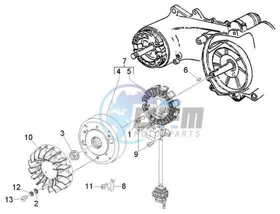 Flywheel magneto