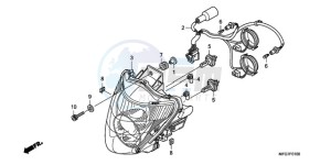 CB600F9 France - (F / CMF) drawing HEADLIGHT