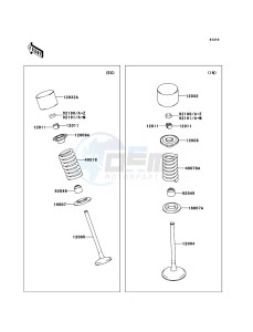 KX250F KX250ZEF EU drawing Valve(s)