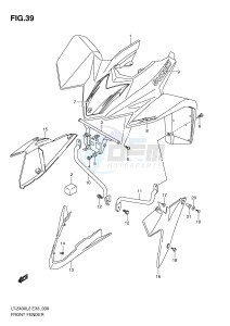 LT-Z400 (E33) drawing FRONT FENDER (LT-Z400L2 E33)