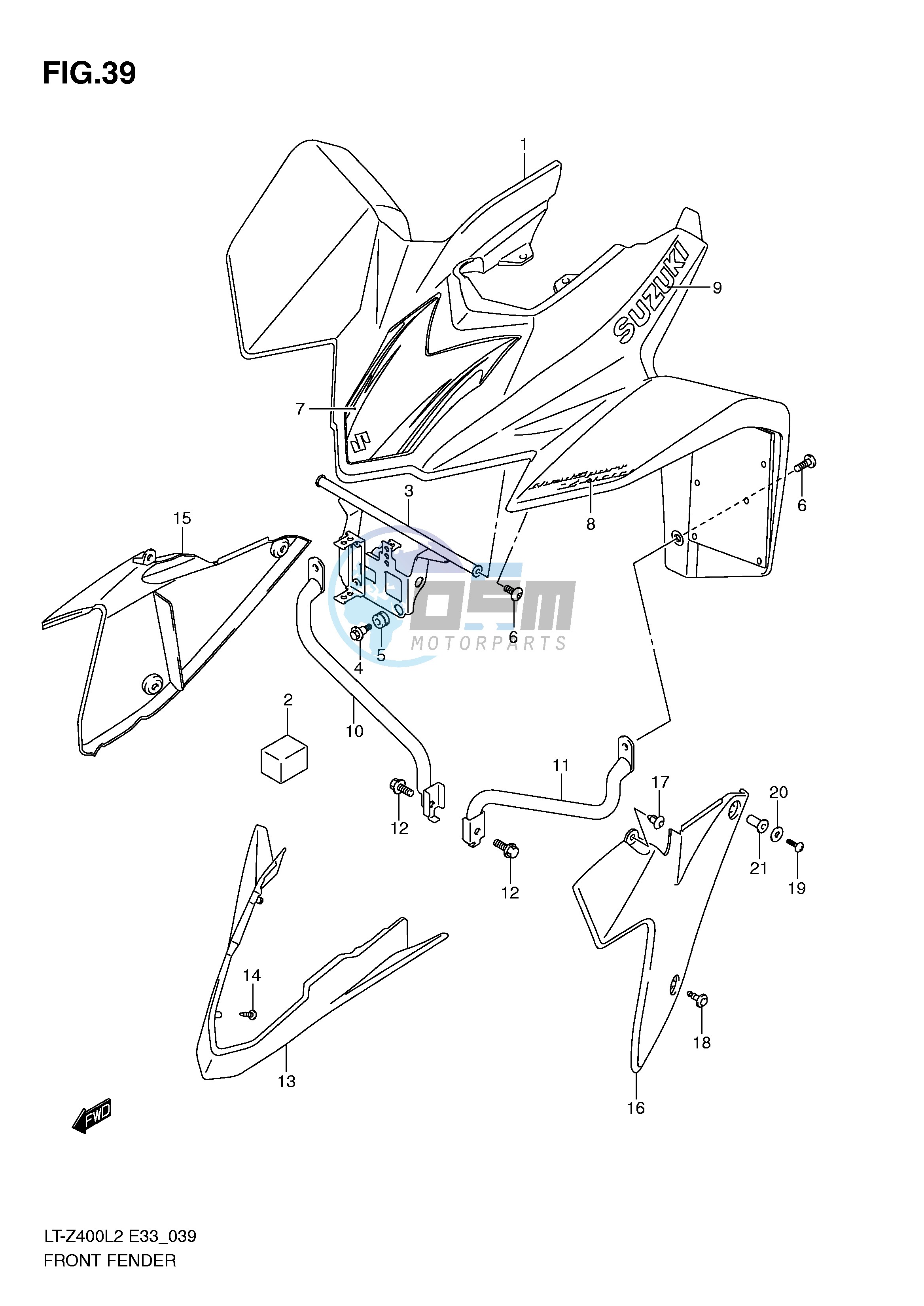 FRONT FENDER (LT-Z400L2 E33)