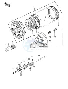 KZ 1000 D [Z1R] (D1) [Z1R] drawing CLUTCH -- 78 D1- -