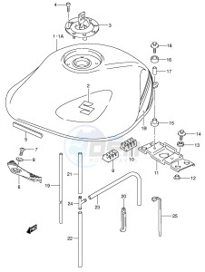 GSF1200 (E2) Bandit drawing FUEL TANK (MODEL K5)