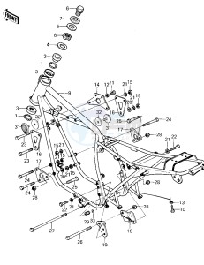 KZ 400 H (H1) drawing FRAME_FRAME FITTINGS