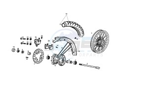 SENDA SM X-TREM - 50 CC EU2 drawing FRONT WHEEL